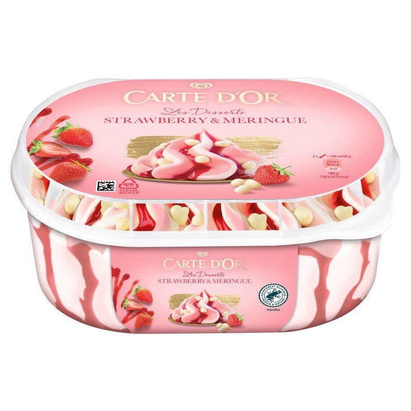 Les Dessetrs lody o smaku truskawkowym CARTE D'OR 825 ml
