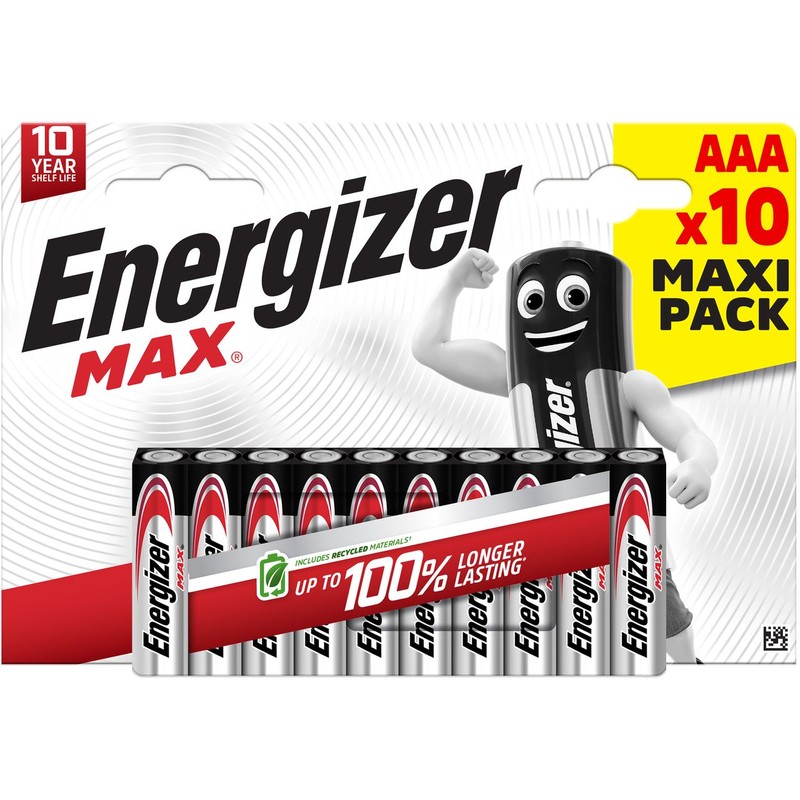 Baterie alkaiczne Max AAA Energizer 10 sztuk