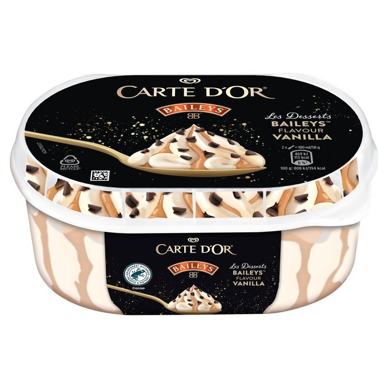 Les Dessetrs lody o smaku Baileys CARTE D'OR 825 ml