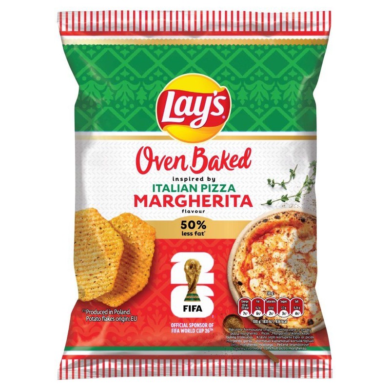 Chipsy Oven Baked o smaku pizzy margherita Lay's 110 g