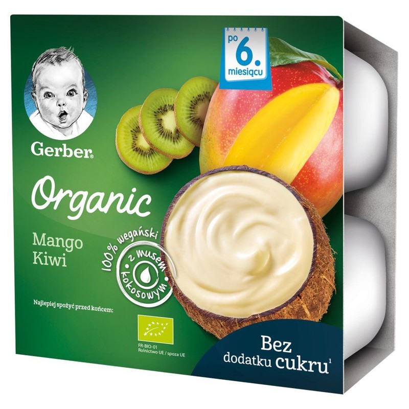 BIO Organic Mango, kiwi po 6. miesiącu Gerber Organic 90 g