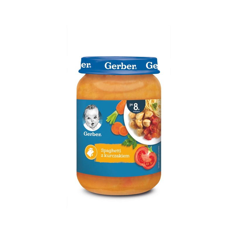 Spaghetti z kurczakiem po 8 miesiącu Gerber 190 g