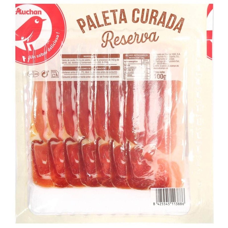 Szynka hiszpańska wieprzowa Auchan 100 g