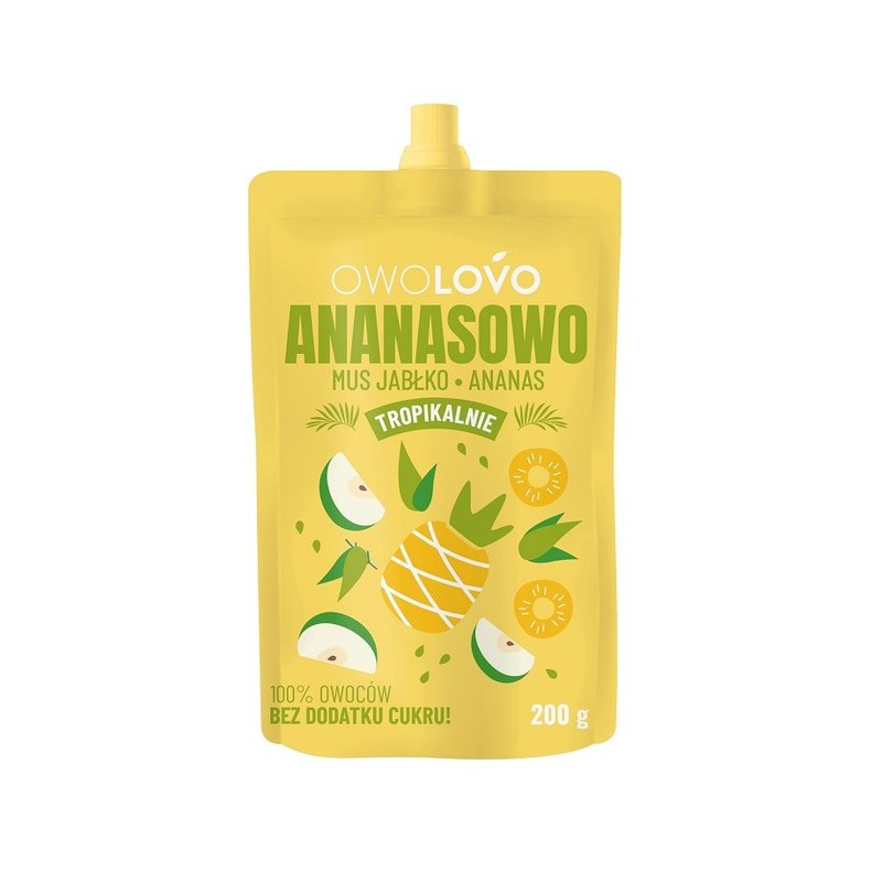 Mus o smaku jabłka i ananasa Owolowo 200 g