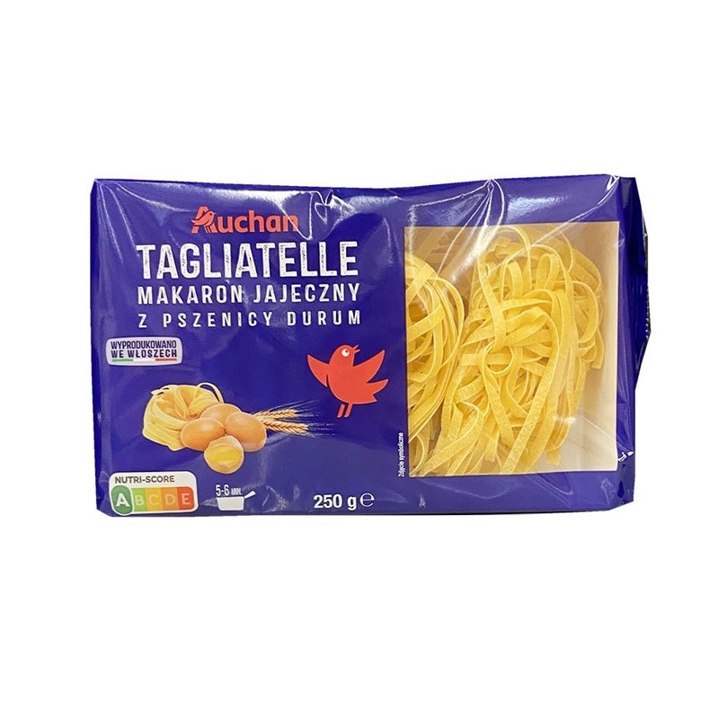 Tagliatelle makaron jajeczny Auchan 250 g