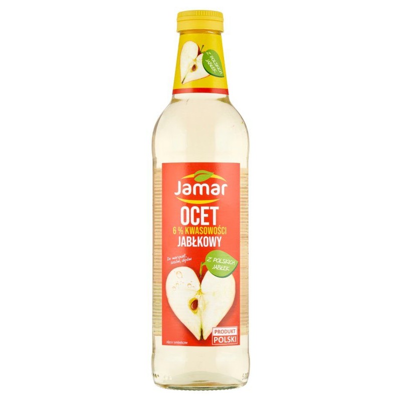 Ocet jabłkowy 6% kwasowości. Ocet winno-jabłkowy Jamar 500 ml