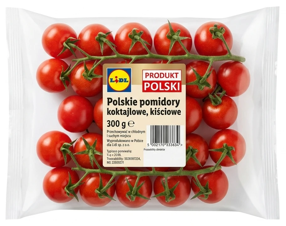 Polskie pomidory koktajlowe, kiściowe