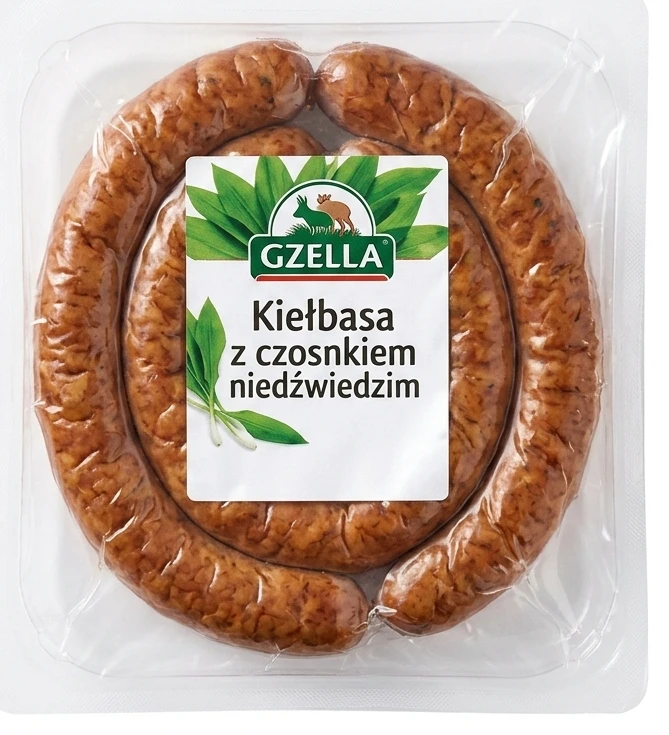 GZELLA Kiełbasa z czosnkiem niedźwiedzim