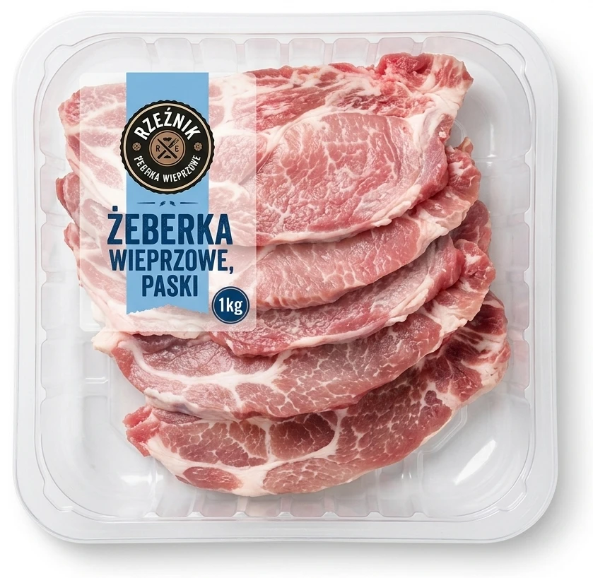 Żeberka wieprzowe, paski
