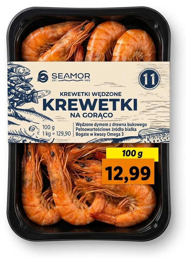 Krewetki wędzone na gorąco