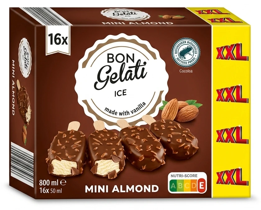 Bon Gelati Minilody waniliowe na patyku, 16-pak, XXL