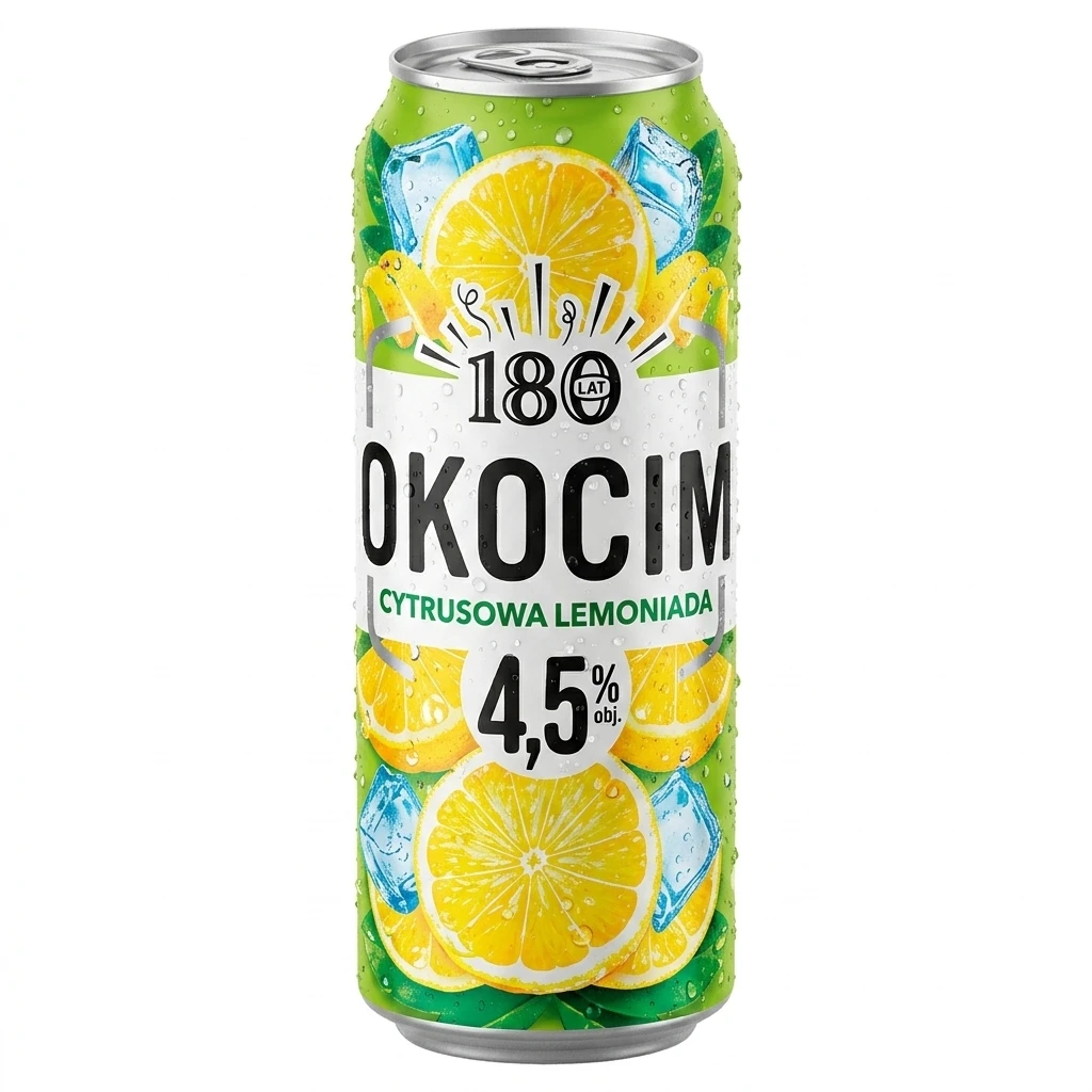 Piwo Okocim cytrusowa lemoniada 0,5l 4,5% puszka
