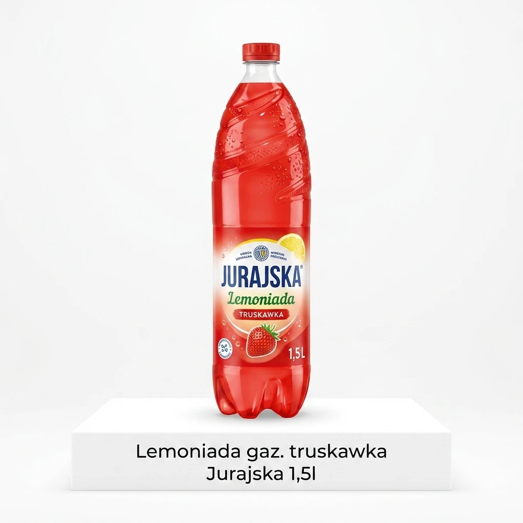 Lemoniada gaz. truskawka Jurajska 1,5l