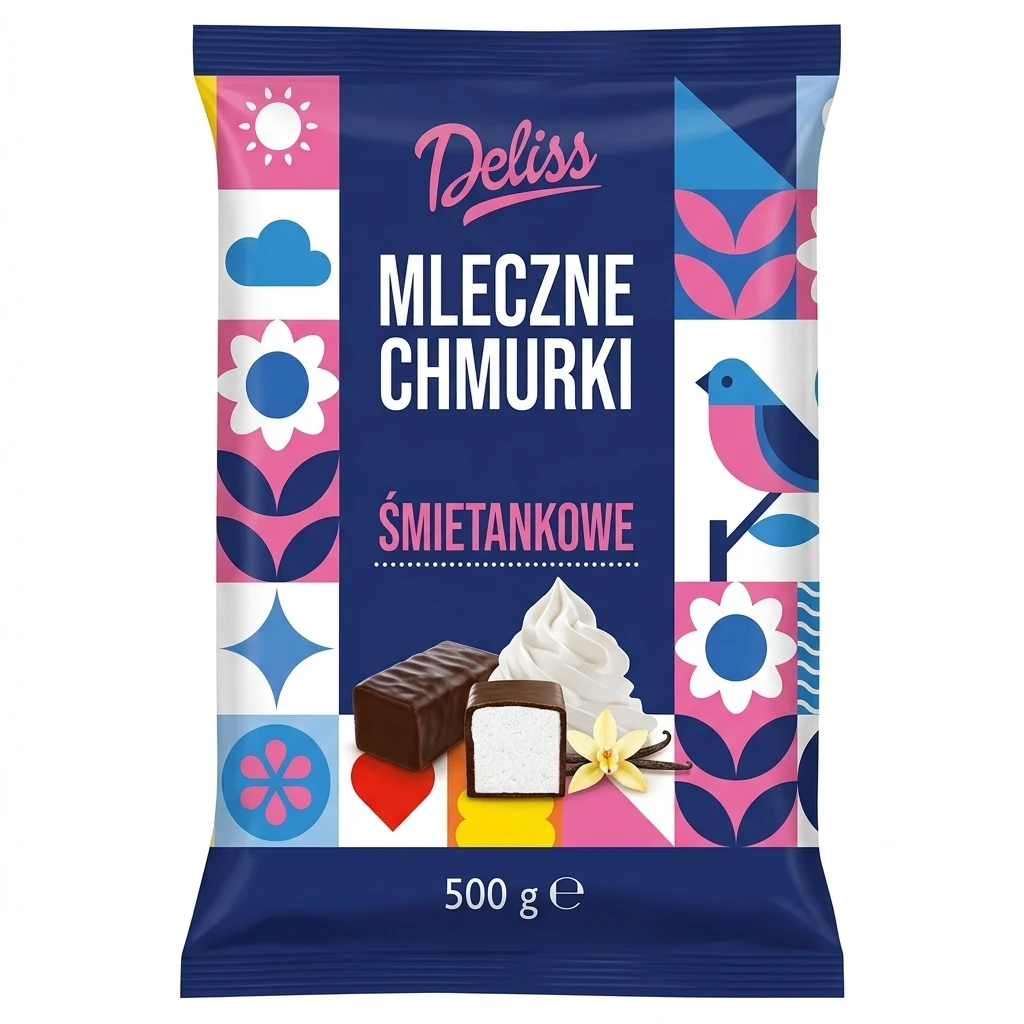 Mleczne Chmurki śmietankowe Deliss 500g