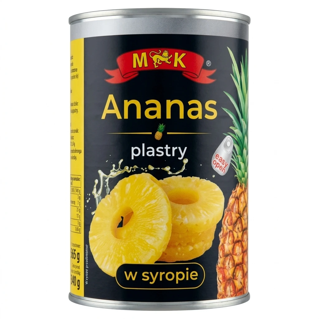 Ananas plastry MK 565/340g
