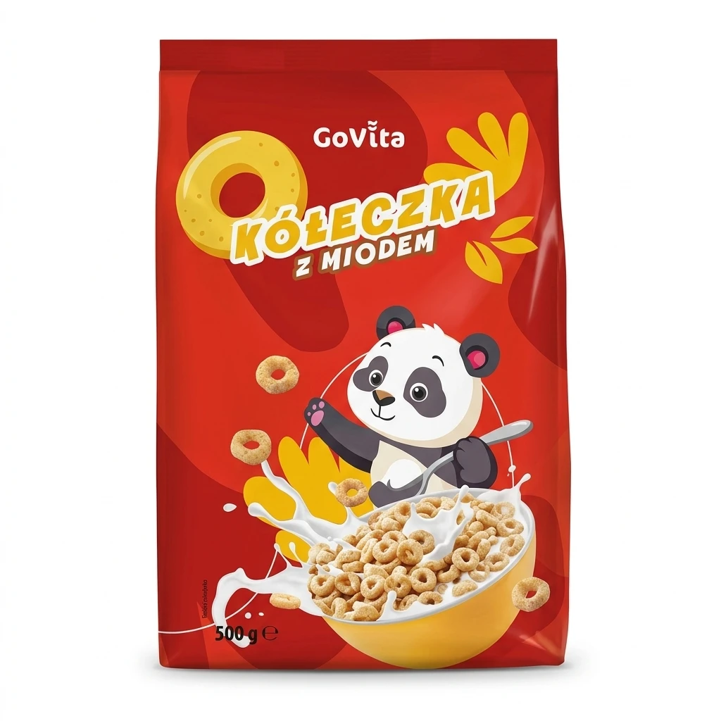 Płatki zbożowe kółeczka z miodem Govita 500g