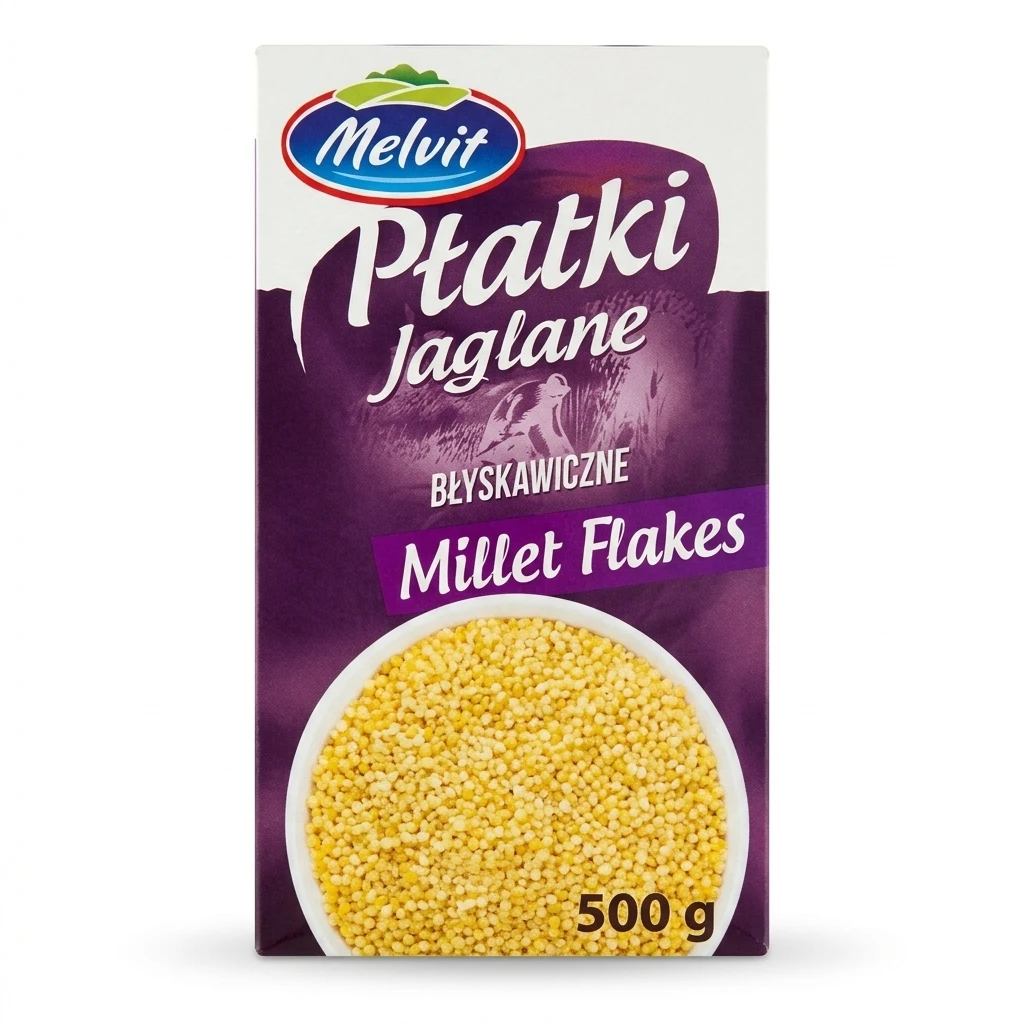 Płatki jaglane błyskawiczne Melvit 500g