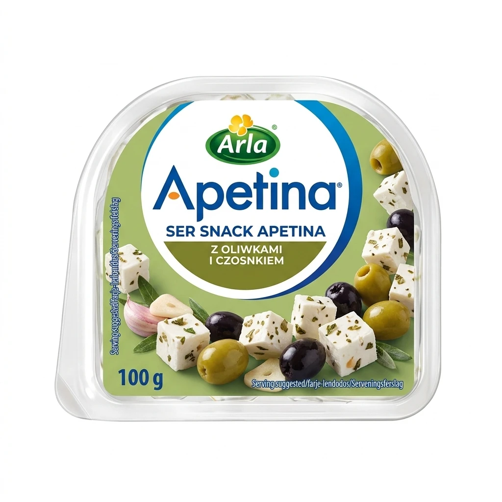 Ser z oliwkami i czosnkiem snack Apetina  100g