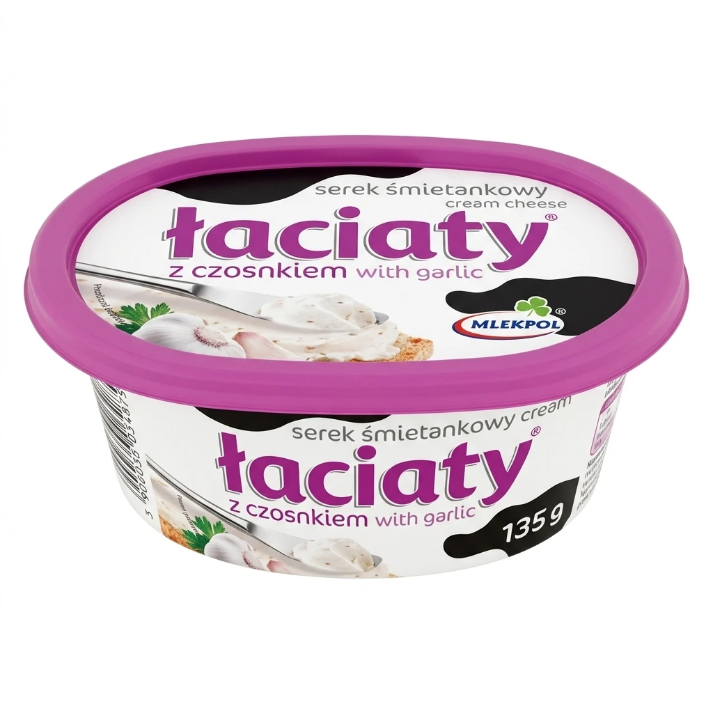 Serek śmietankowy z czosnkiem Łaciaty 135g