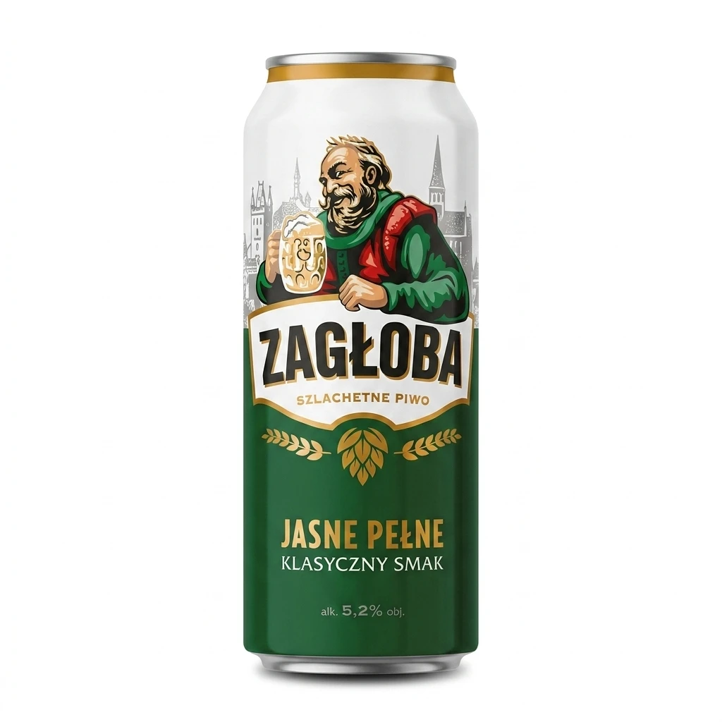 Piwo Zagłoba jasne pełne 0,5l 5,2% puszka