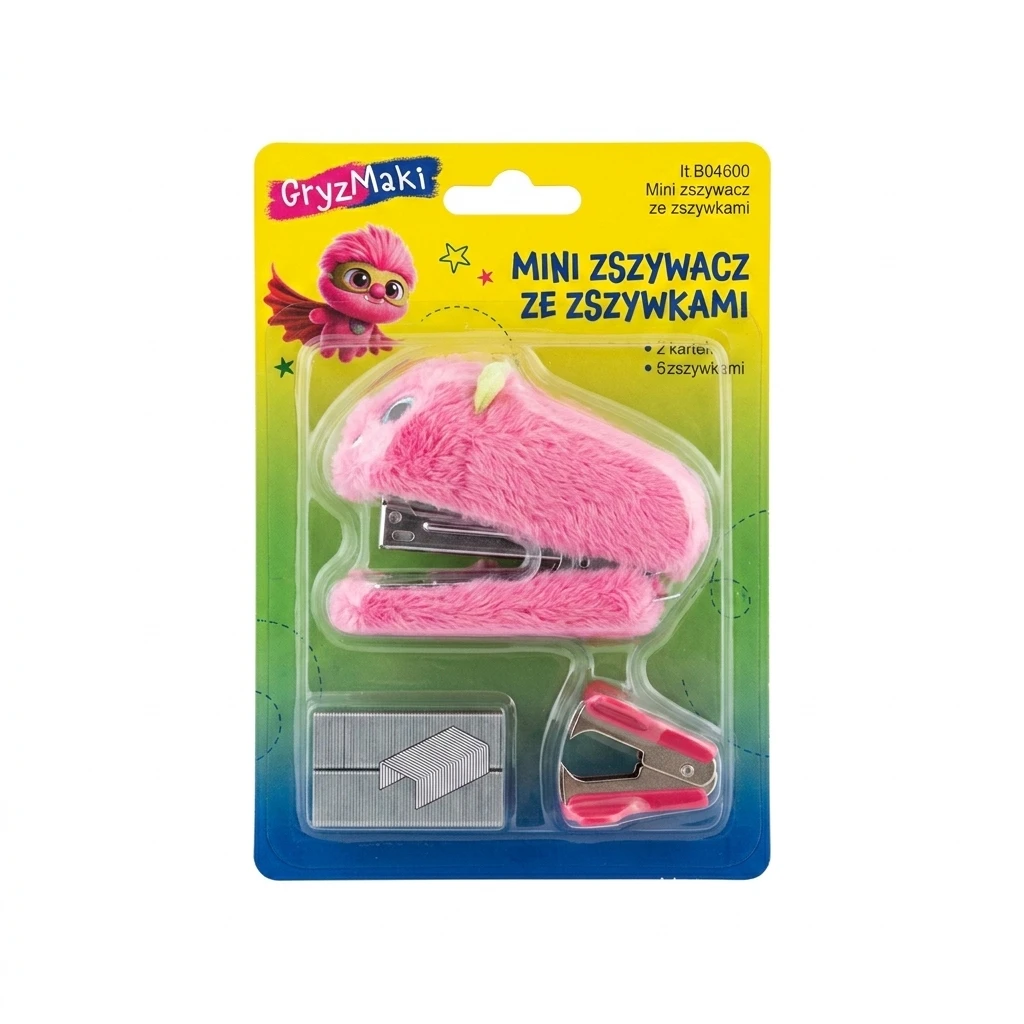 Mini zszywacz ze zszywkami mix Gryzmaki SZ26