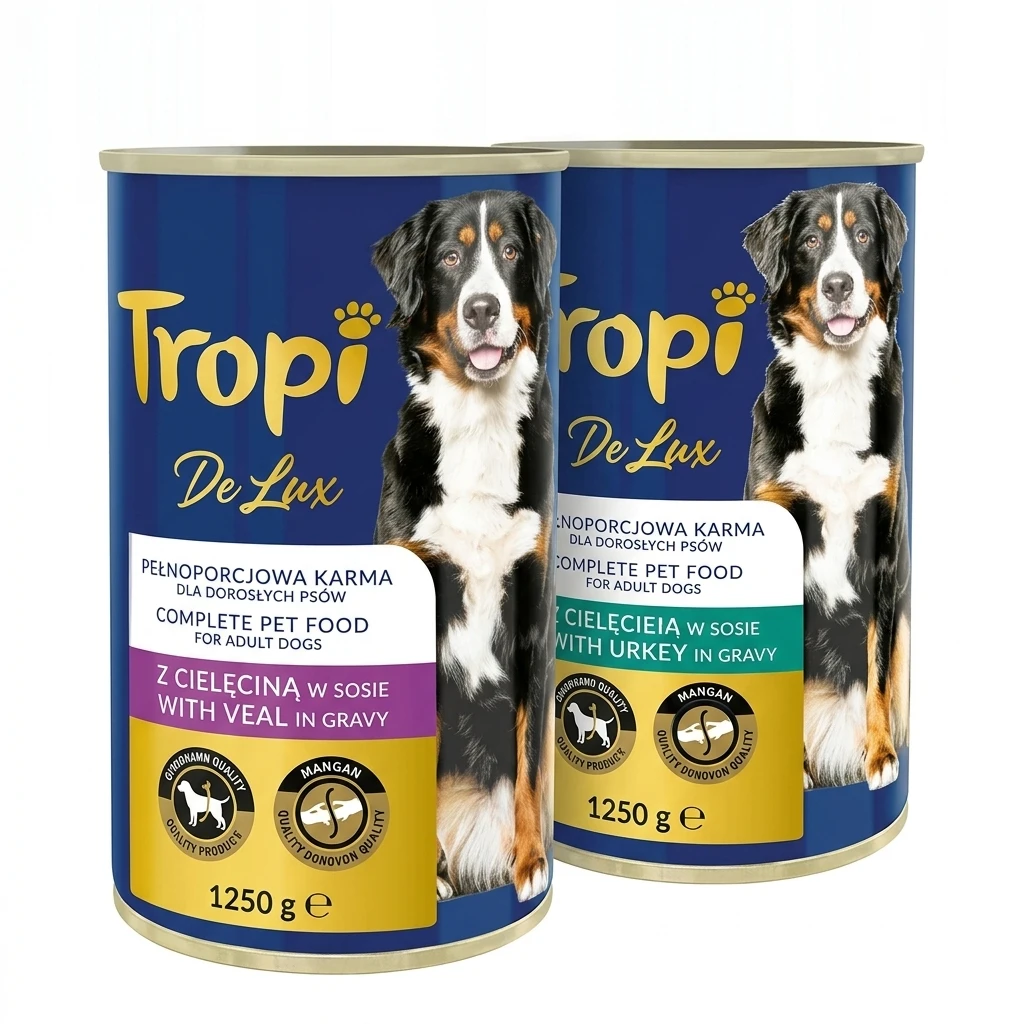 Karma dla psa mokra z cielęciną Tropi Delux 1,25kg