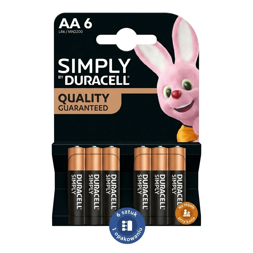 Bateria alkaliczna AA LR6 Duracell 6szt
