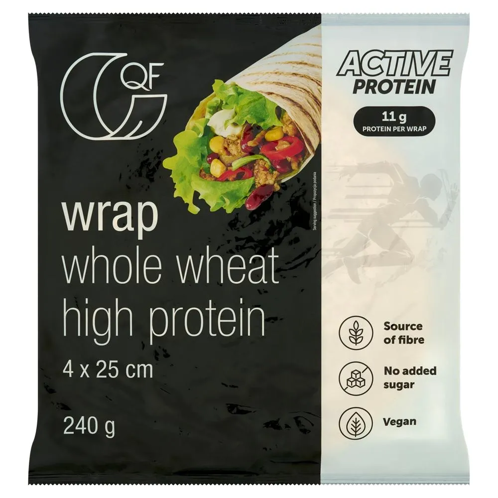 QF Placek pszenny pełnoziarnisty tortilla wrap 240 g (4 sztuki)