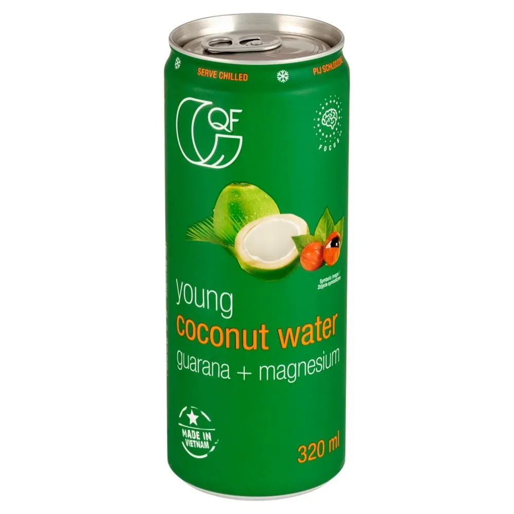 QF Napój na bazie wody kokosowej z dodatkiem ekstraktu z guarany i magnezem 320 ml