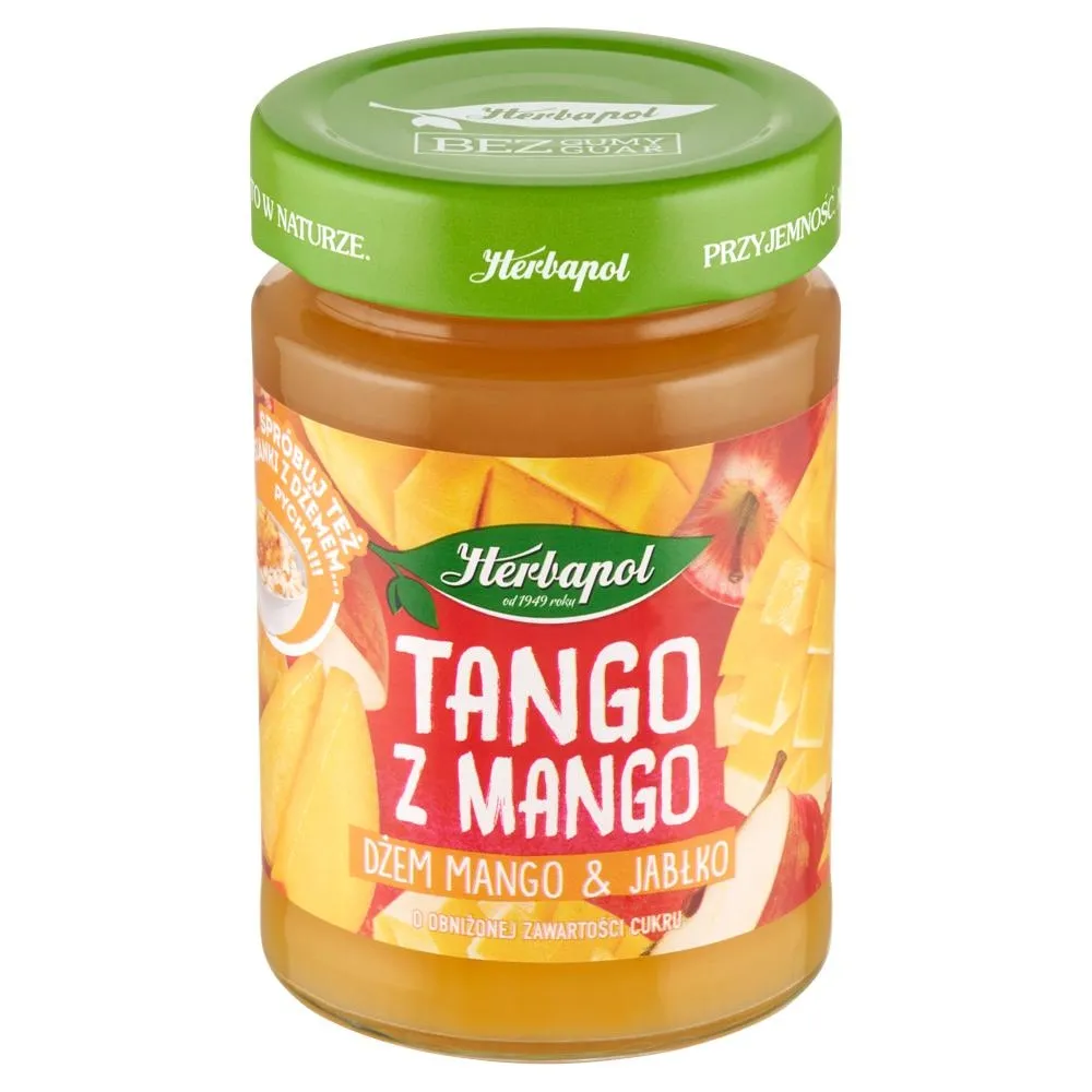 Herbapol Tango z mango Dżem mango & jabłko o obniżonej zawartości cukru 280 g