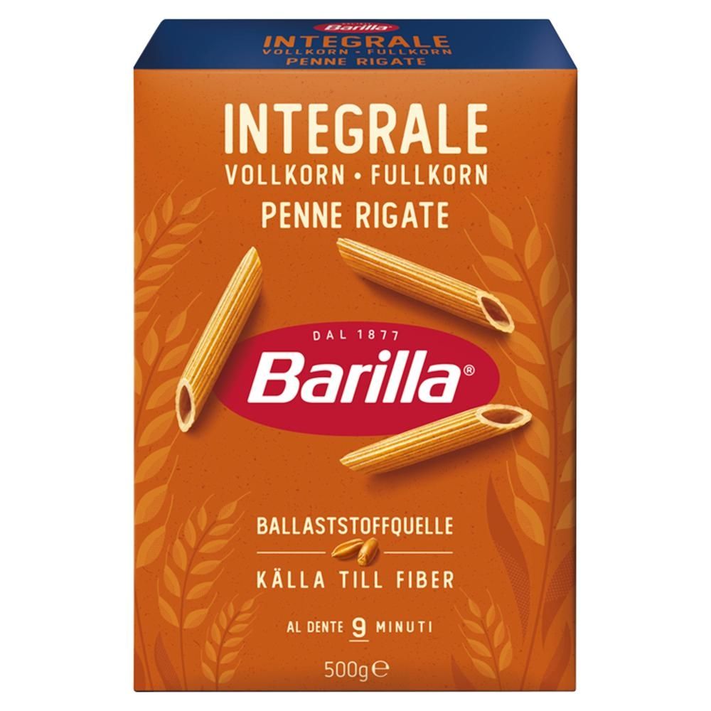 Barilla Penne Rigate makaron pełnoziarnisty z pszenicy durum 500 g