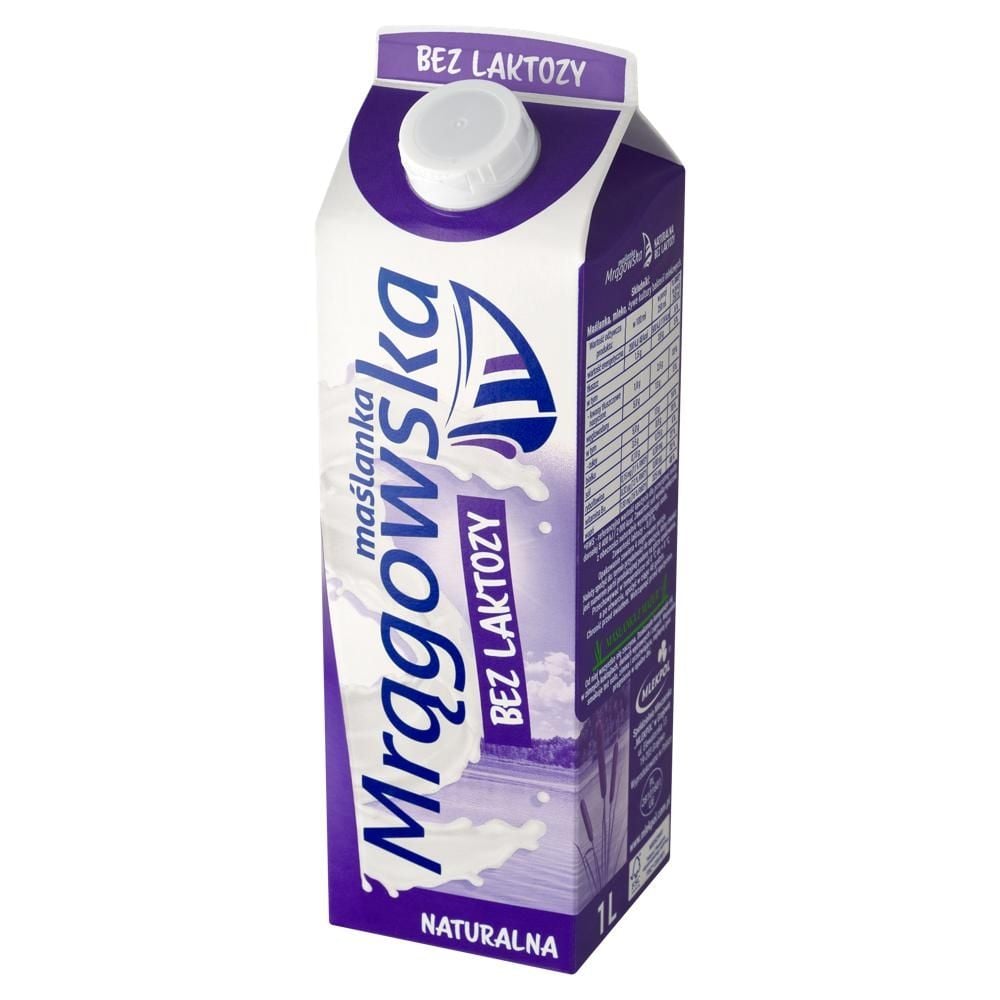 Mlekpol Maślanka Mrągowska naturalna bez laktozy 1 l