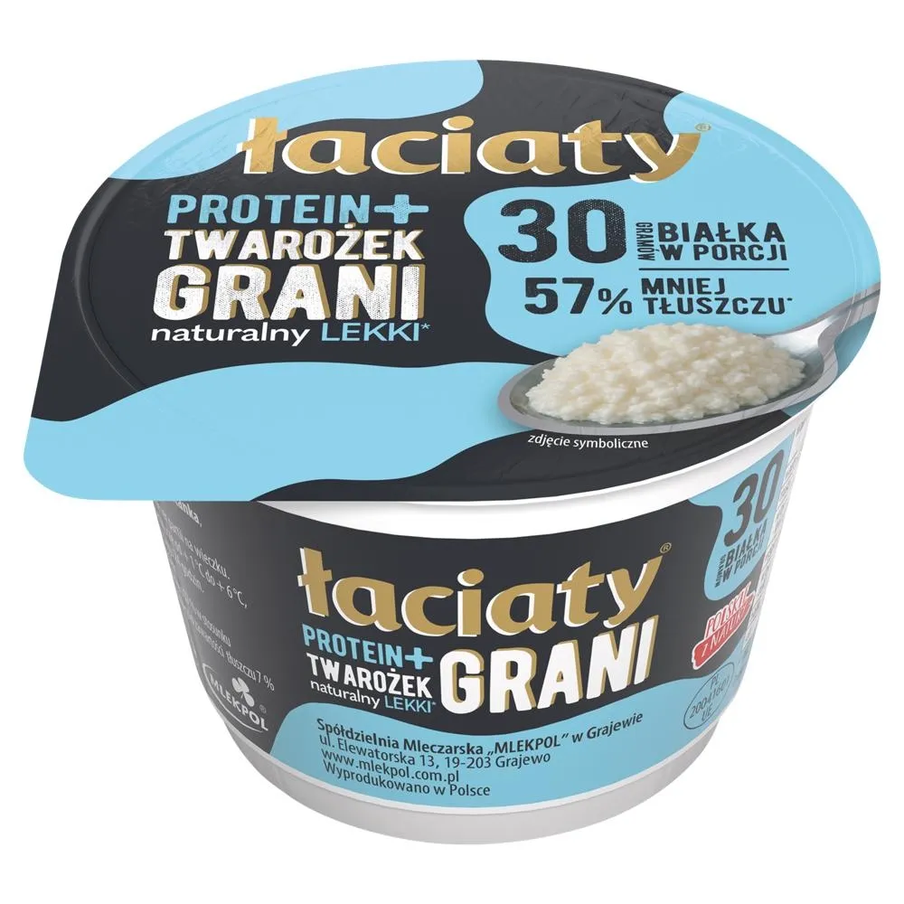 Łaciaty Protein+ Twarożek grani naturalny lekki 200 g