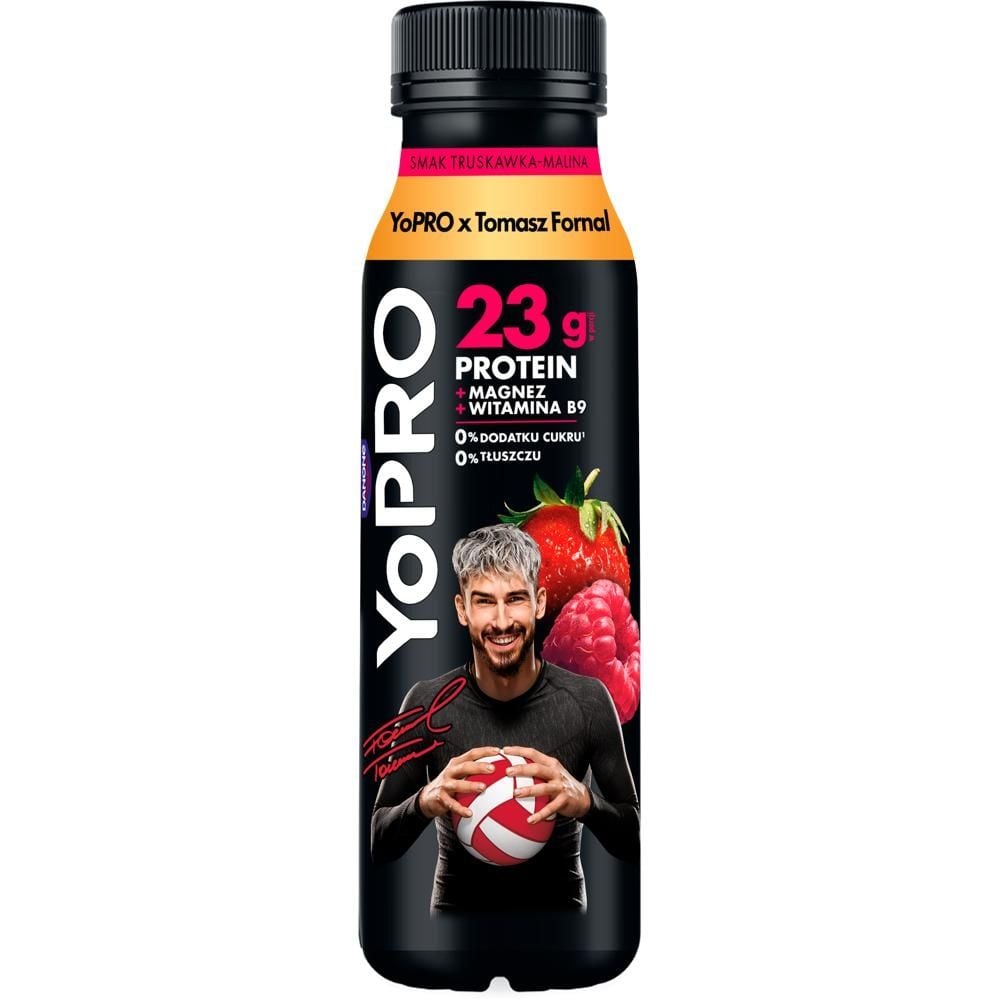 Danone YoPro Jogurt pitny o smaku truskawka-malina 270 g