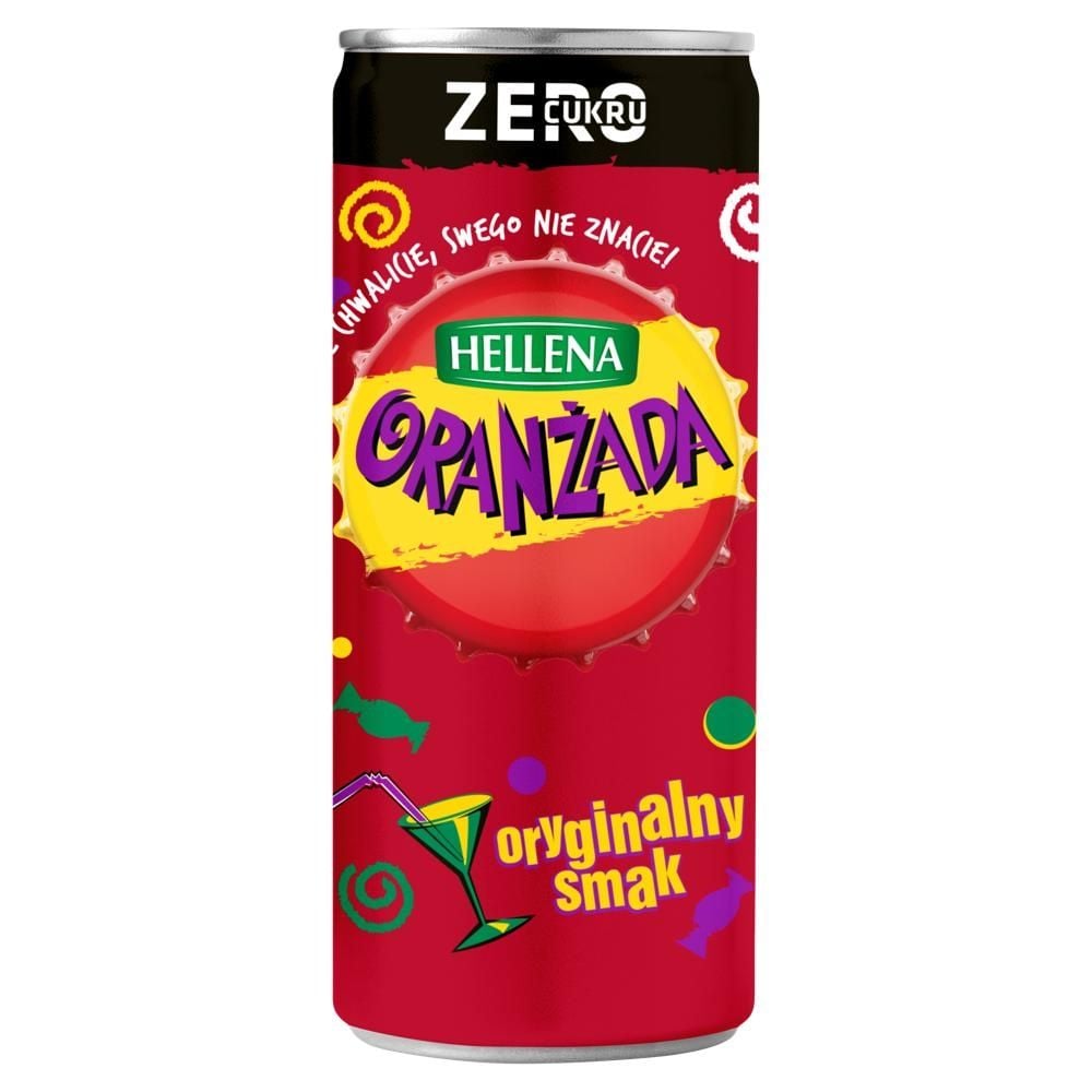Hellena Zero Cukru Oranżada czerwona 330 ml