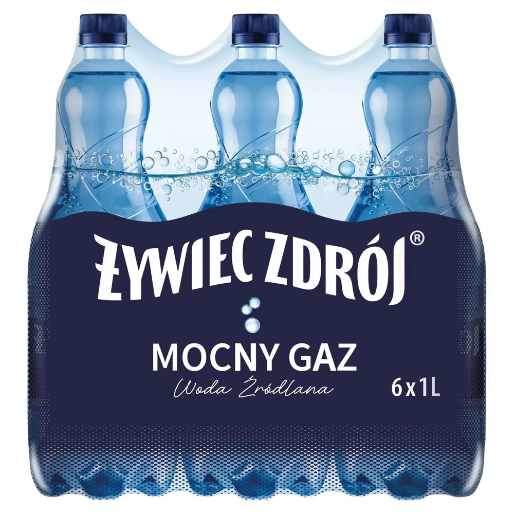Żywiec Zdrój Mocny Gaz Woda źródlana 6 x 1 l