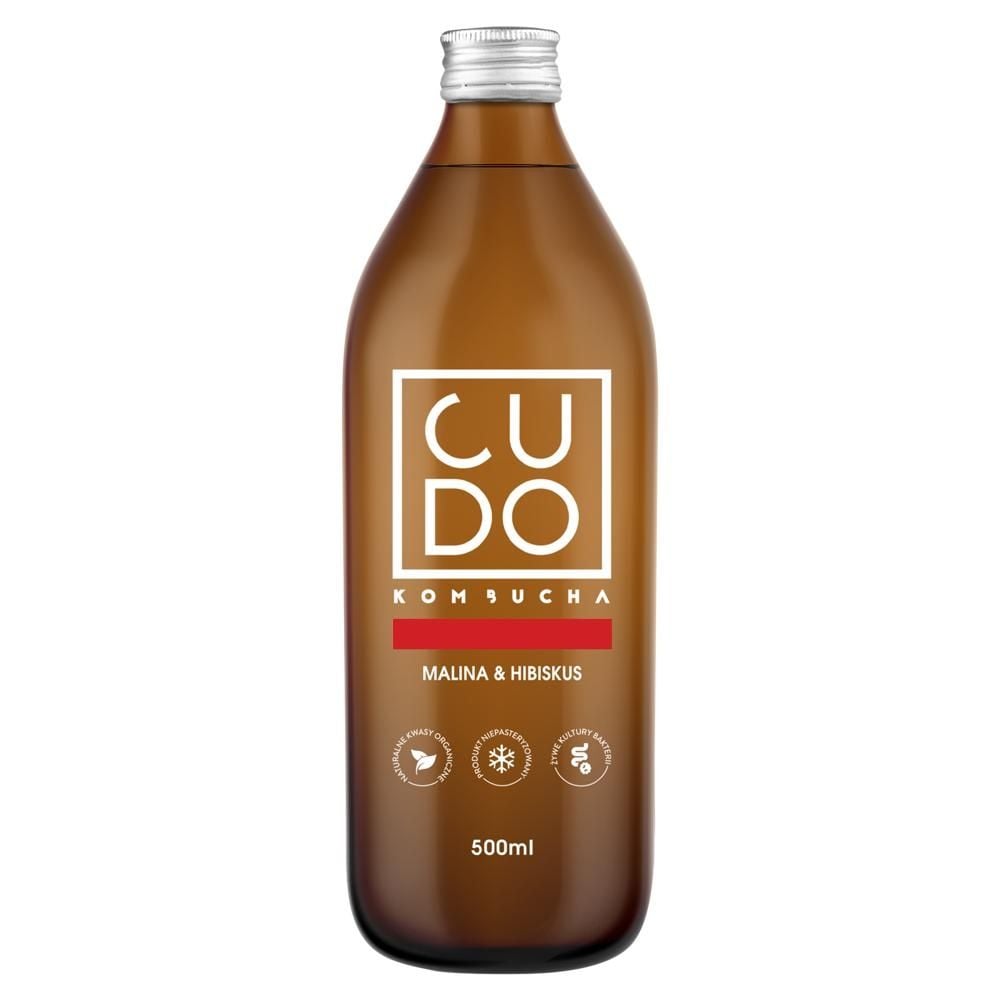 Cudo Kombucha malina & hibiskus 500 ml
