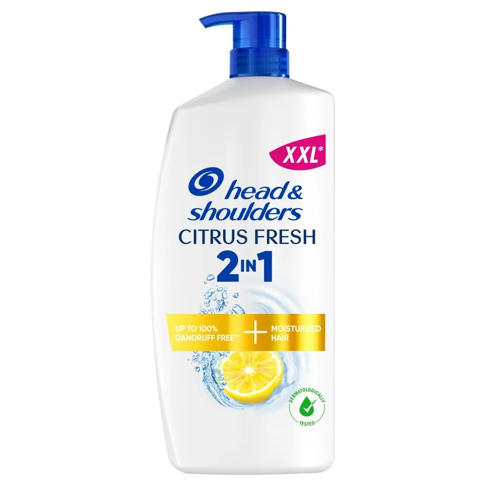 Head & Shoulders Citrus Fresh Szampon Przeciwłupieżowy z Odżywką 2 w 1 800ml z Pompką