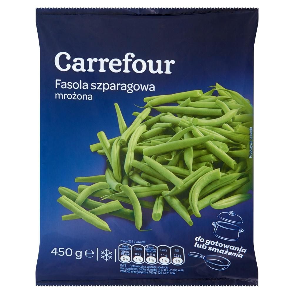 Carrefour Fasola szparagowa mrożona 450 g