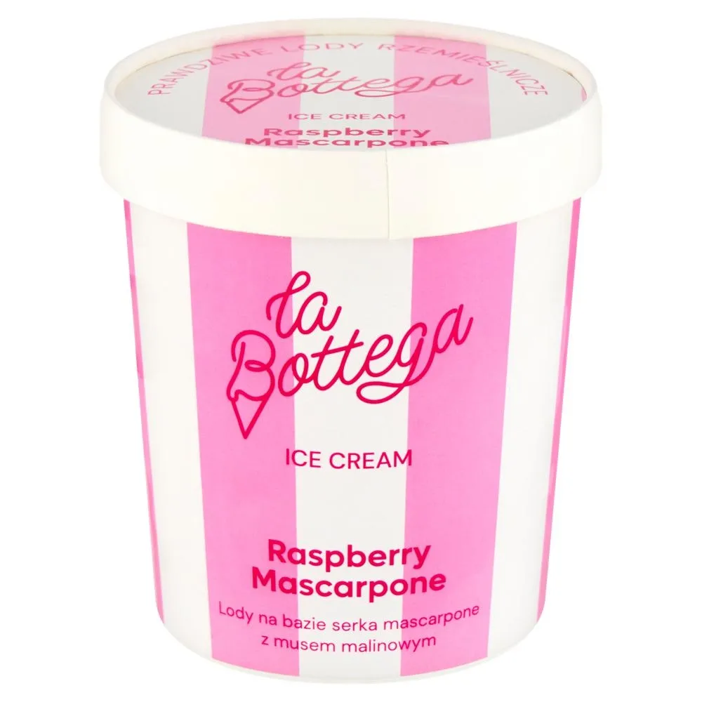 La Bottega Lody na bazie serka mascarpone z musem malinowym 460 ml