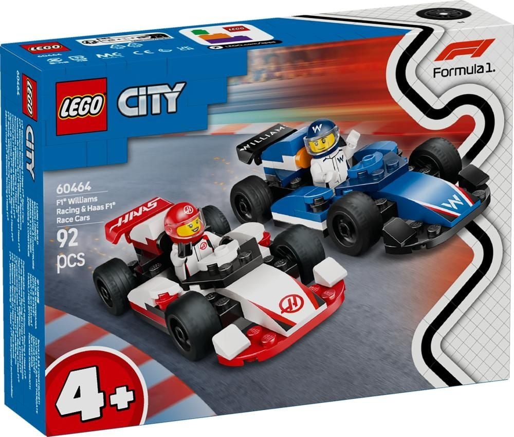 LEGO  City F1  Bolidy Williams Racing i Haas F1  60464
