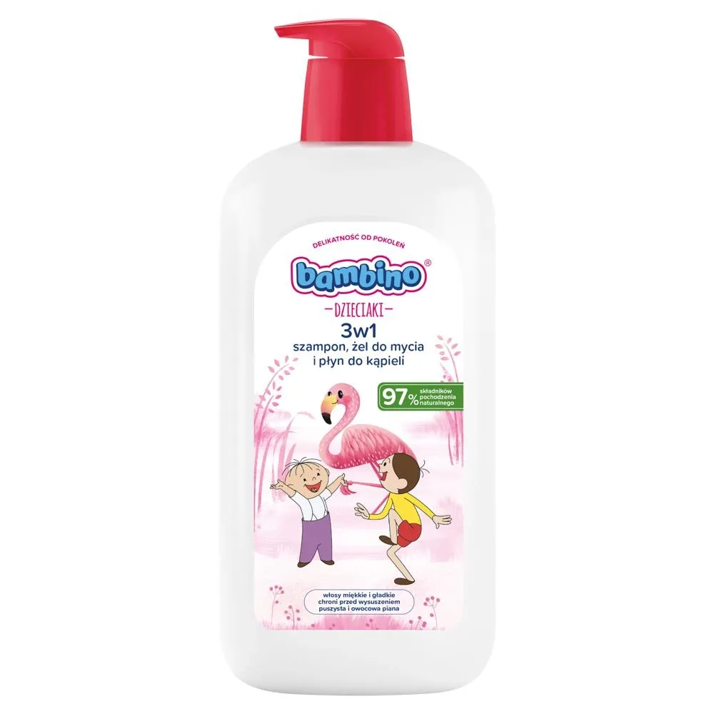 Bambino Dzieciaki Szampon żel do mycia i płyn do kąpieli 3w1 1000 ml