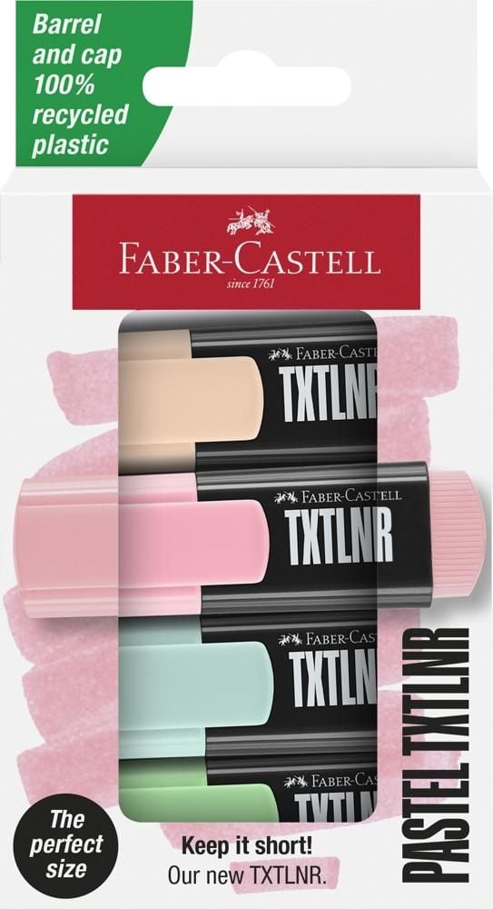 Zakreślacz mini TXTLNR 4 kolory pastelowe Faber-Castell