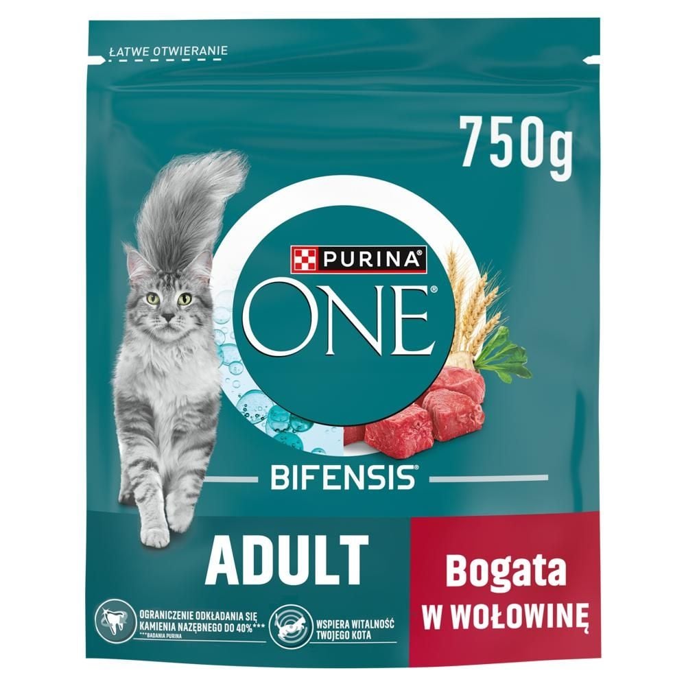 PURINA ONE Bifensis Adult Karma dla dorosłych kotów bogata w wołowinę 750 g