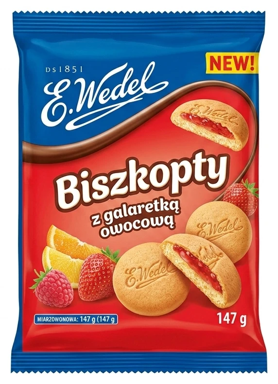 E. Wedel Biszkopty z galaretką owocową