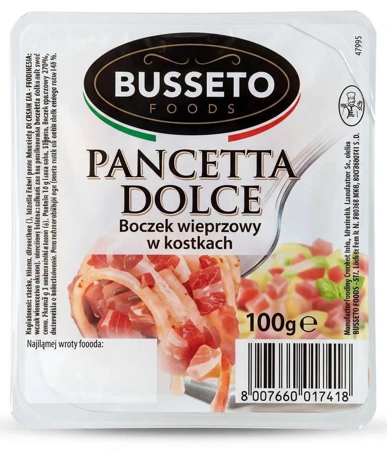 Busseto Pancetta dolce Boczek wieprzowy w kostkach