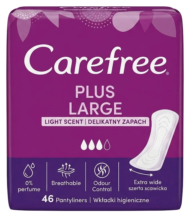 Wkładki higieniczne CAREFREE Plus Large