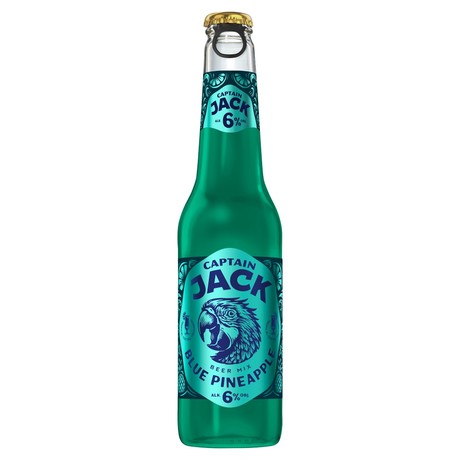 Captain Jack Blue Pineapple Piwo z napojem o smaku pomarańczy ananasa i grenadyny 400 ml