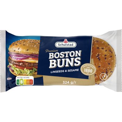 Schulstad Bułki burgerowe Boston Brioche z sezamem i siemieniem lnianym 4 x 81 g
