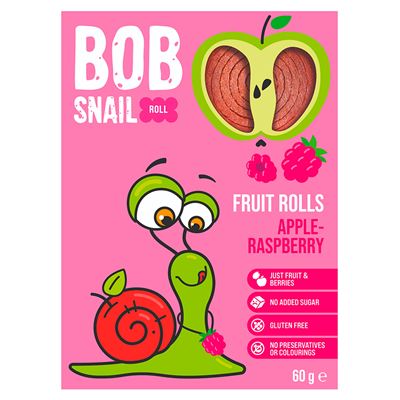 BOB SNAIL Przekąski jabłkowo-malinowe 60g